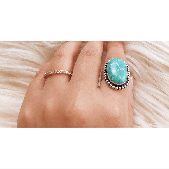 Boho Larimar Ring - Picture 3 of 4
